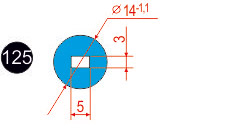 125. Профиль диаметр 14 5 3