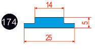 174. Профиль силиконовый 25 14 5